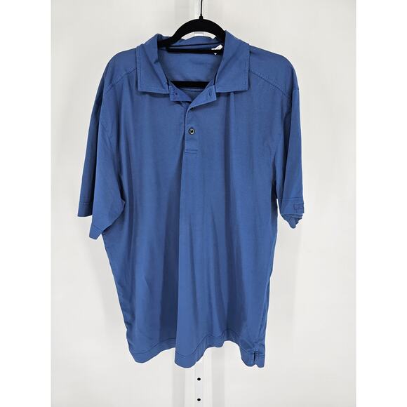 Cutter & Buck mens Sz XXL Short Sleeve Polo Shirt Golf Athletic Blue - Picture 1 of 4